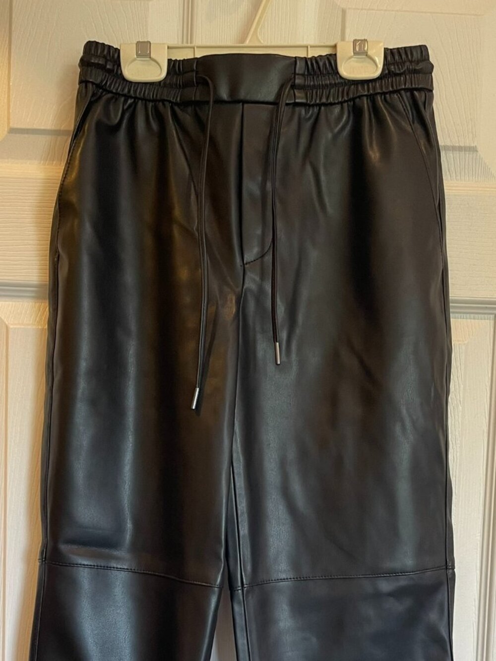 Vegan leather black pants XS